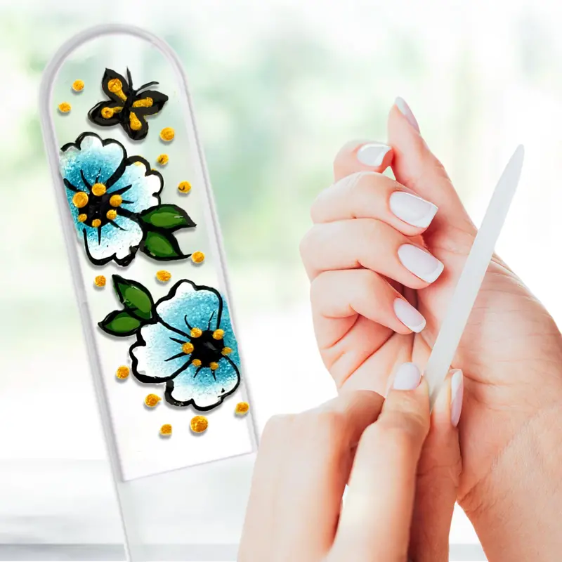Moon Petal & Butterfly Crystal Nail File 1