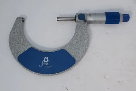 Moore & Wright 2–3 Inch Micrometer With Carbide Faces And Precision Standard Set 1
