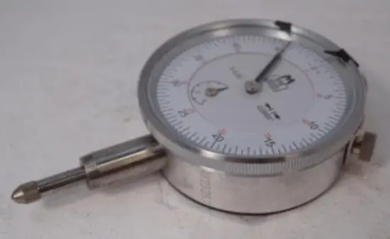 Moore & Wright Chrome-Finish Dial Indicator — 0–0.25" Range, 0.0005" Resolution, Flat-Back Mount 1