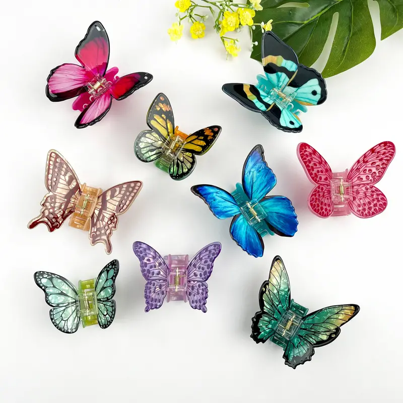Multicolored Butterfly Hair Claw Clip – Whimsical Design 1