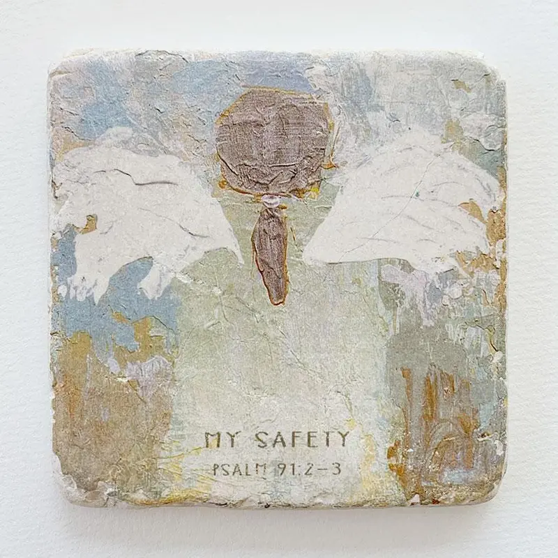 'My Safety Is In God' Inspirational Scripture Stone 1