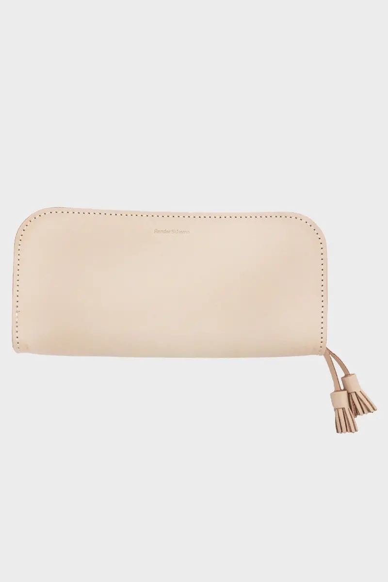 Natural-And-White Zip Pen Storage Case 1