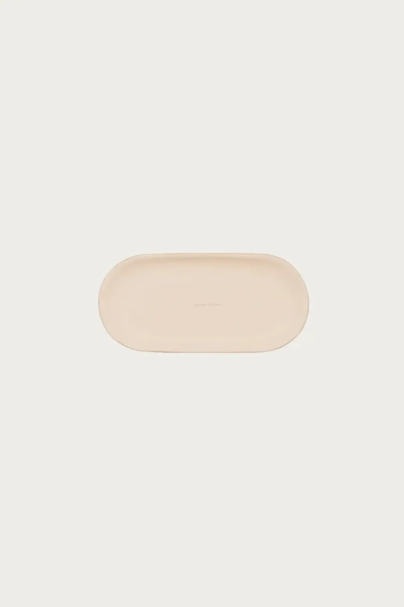 Natural-Finish Round Serving Tray 1