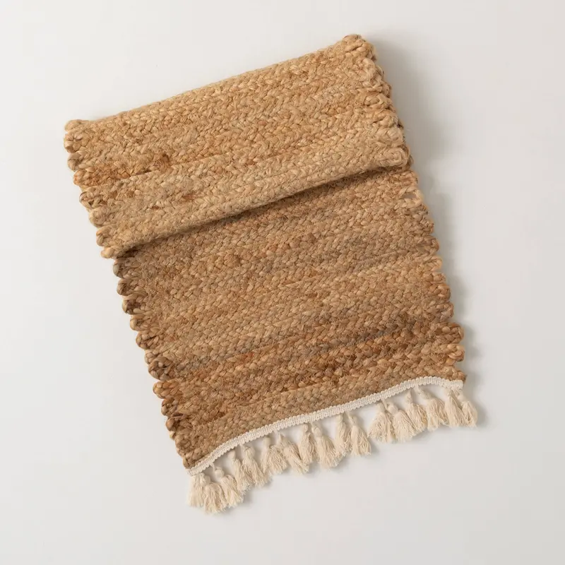 Natural Jute Table Runner – Handwoven Textured Linen Alternative 1