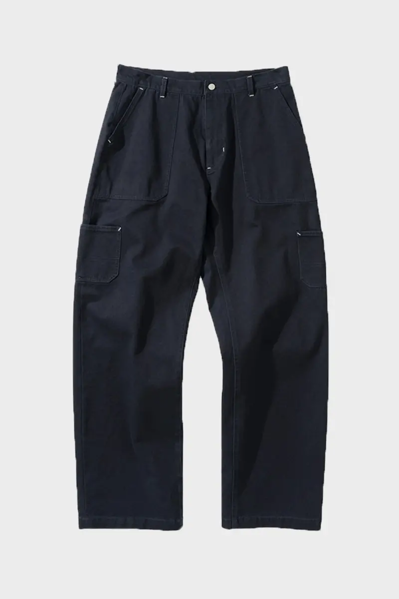 Navy Coverall-Style Work Trousers 1