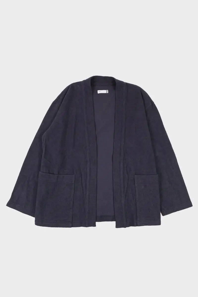 Navy Easy Cardigan In Hokkaido Wool Blend 1