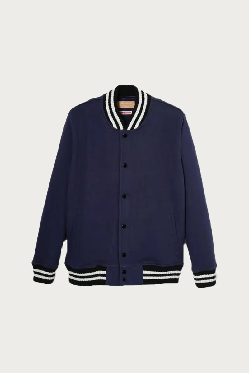 Navy Thompkins Sweat Award Track Jacket 1