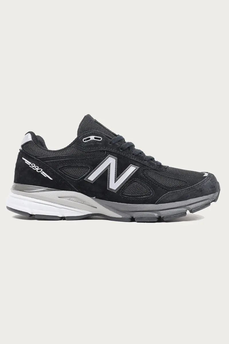 New Balance 990V4 Running Shoe – Black And Silver 1