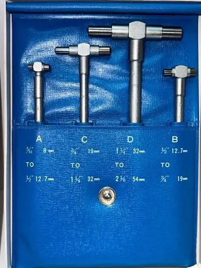 Nos Fuji Japan Telescoping Bore Gauge Set – 4-Piece, Range 5/16" To 2-1/8" 1