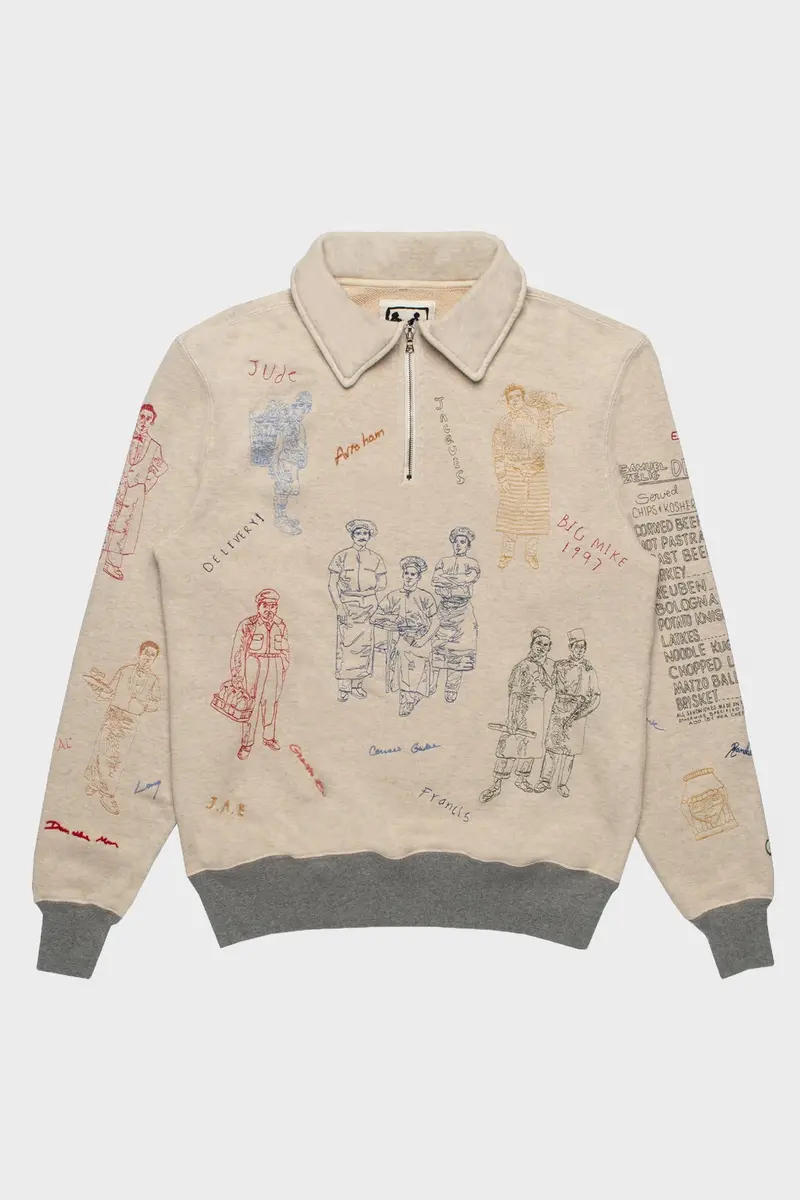 Oatmeal Deli Quarter-Zip Top 1