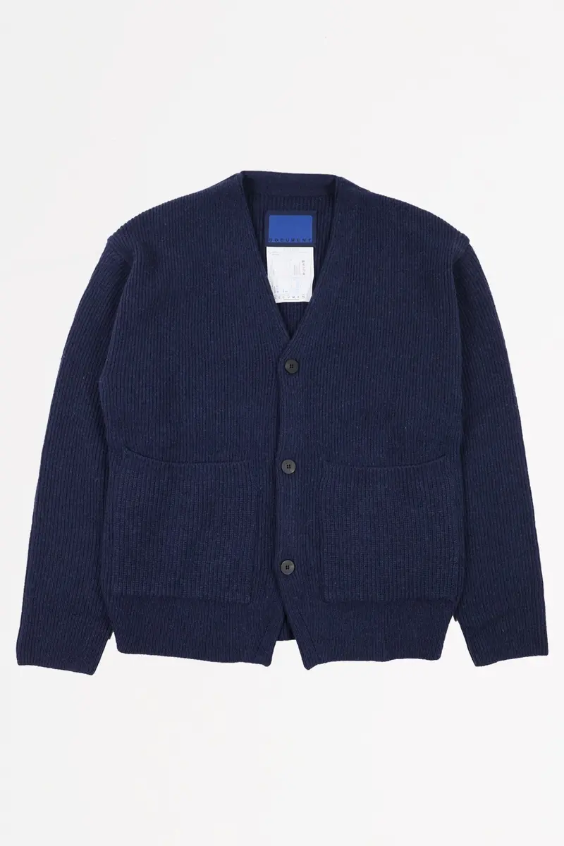 Ocean-Tone Cashmere-Blend V-Neck Cardigan 1