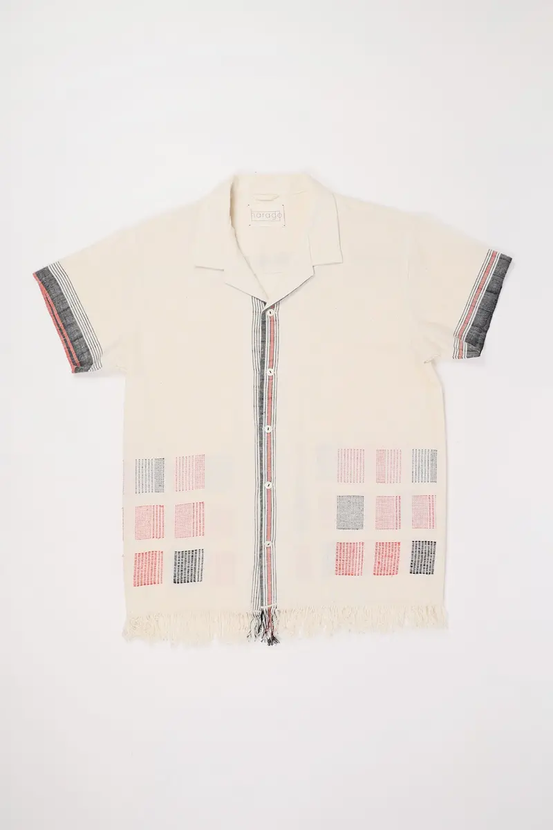 Off-White Jamdani-Scarf Shirt 1