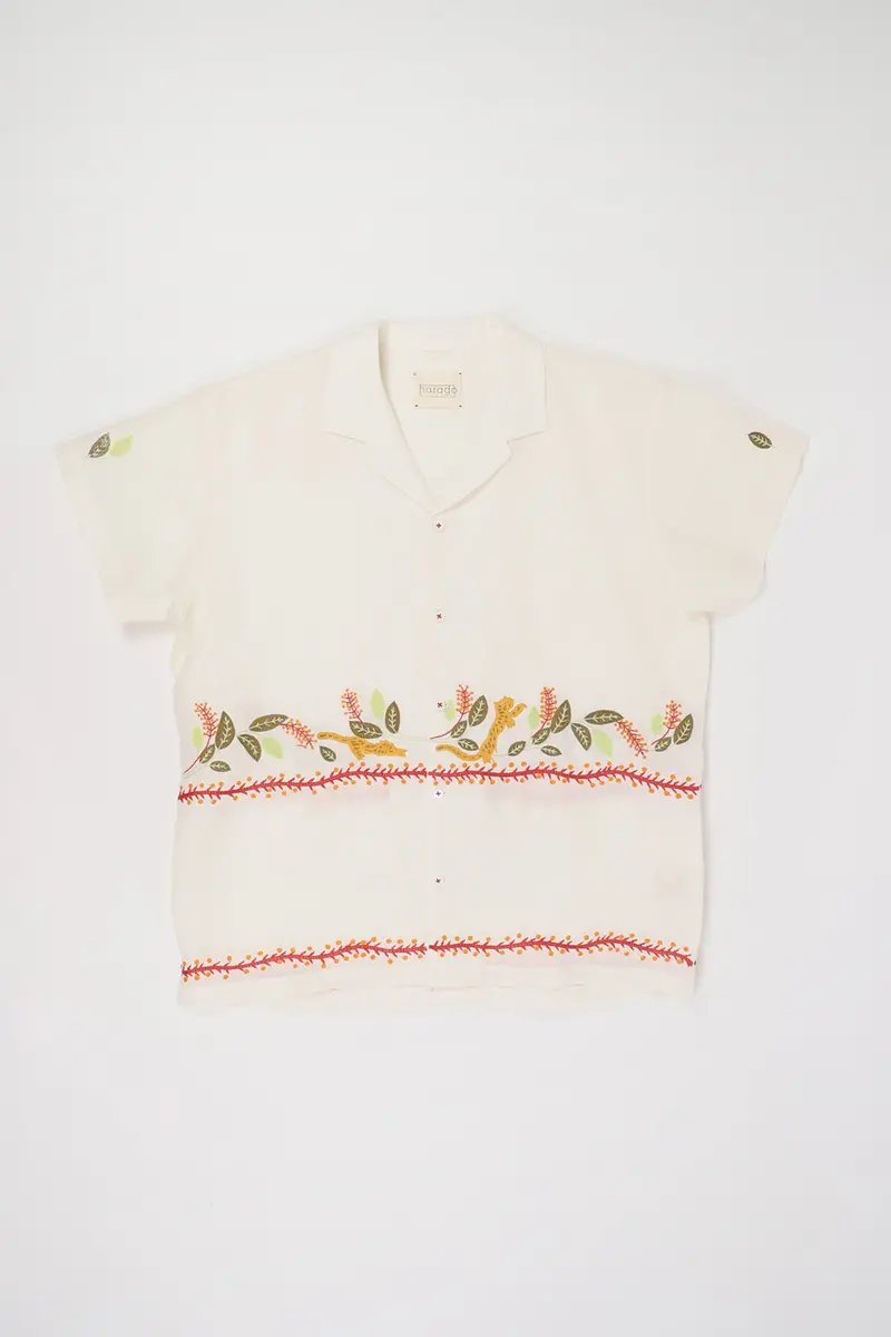 Off-White Tiger Safari-Embroidered Shirt 1