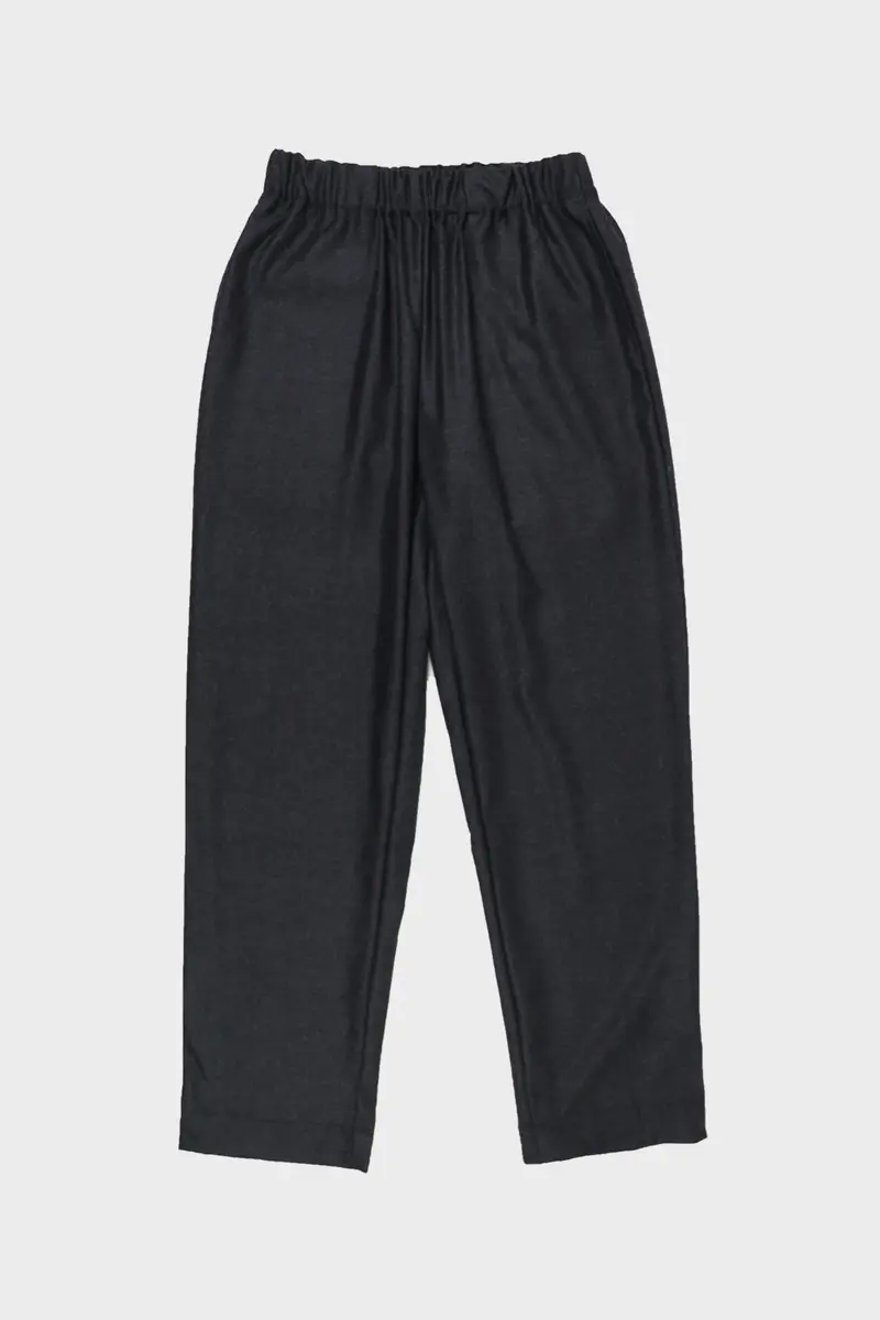 Office Pant In Charcoal Worsted Wool Flannel 1