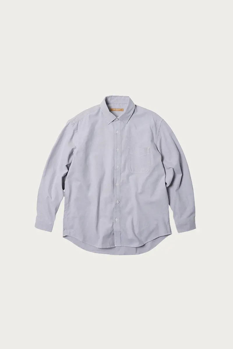 Og Oversized Oxford Shirt In Gray 1