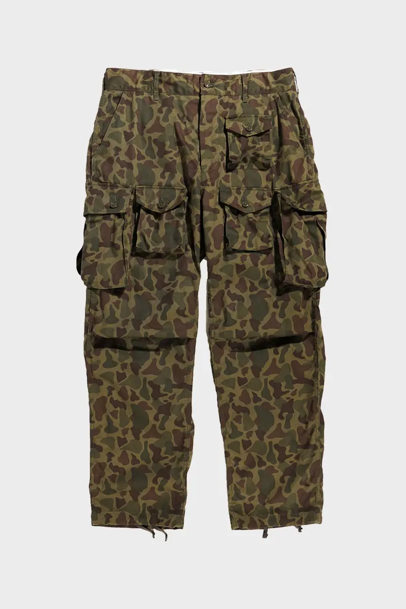 Olive Camo Fa Pants In 6.5Oz Flat Twill 1