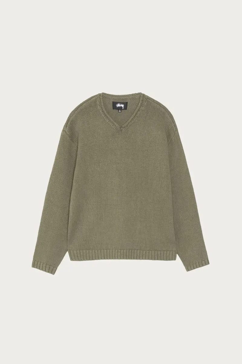 Olive Ribbed Roll-Neck Sweater 1