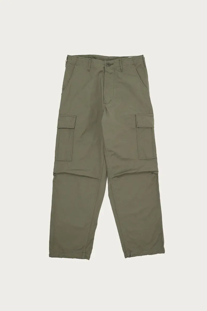 Olive Ripstop Vintage-Fit 6-Pocket Cargo Pants 1