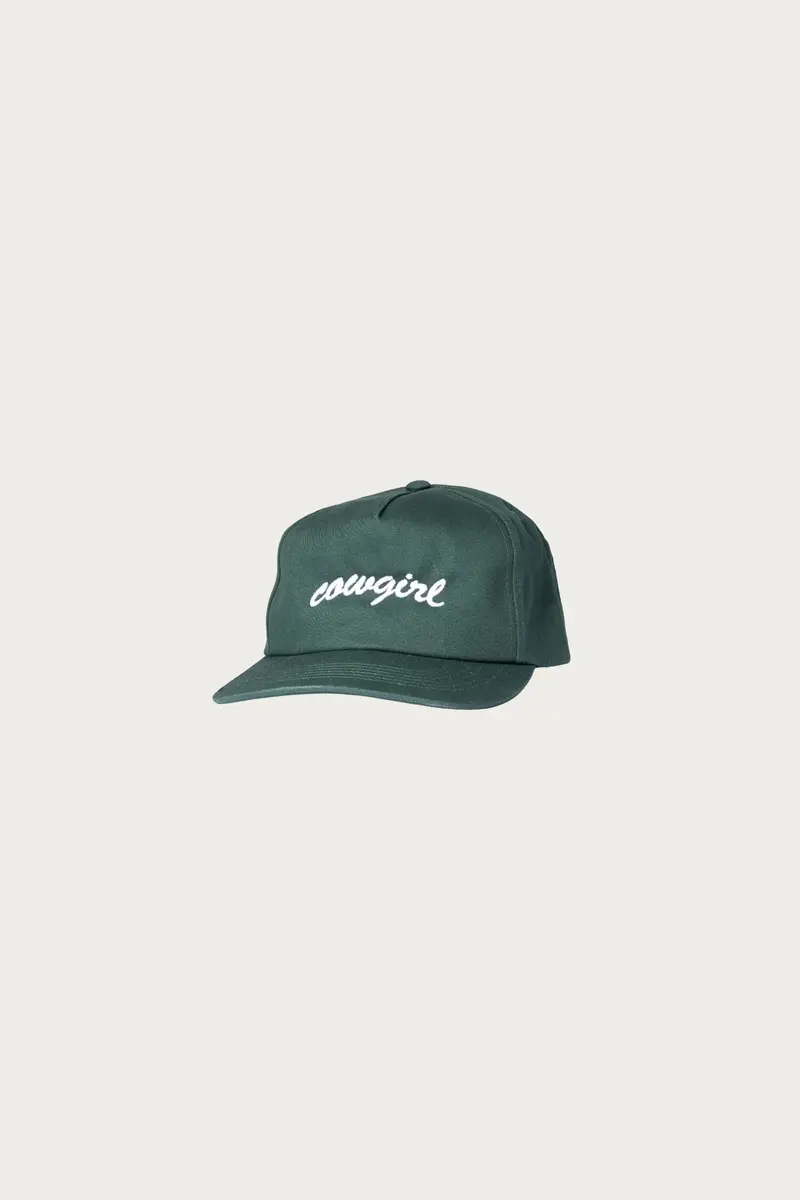 Olive Script Structured Baseball Cap 1