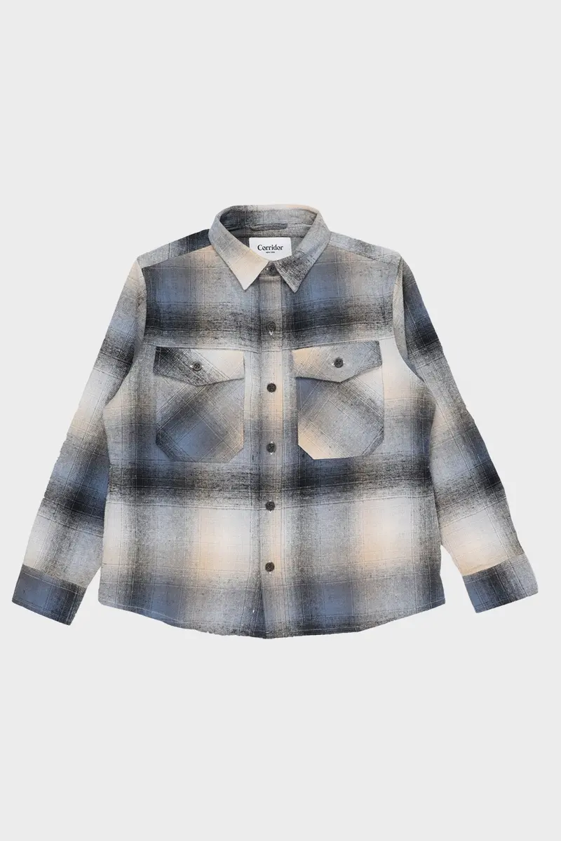 Ombre Plaid Kingston Jacket In Earthy Brown 1