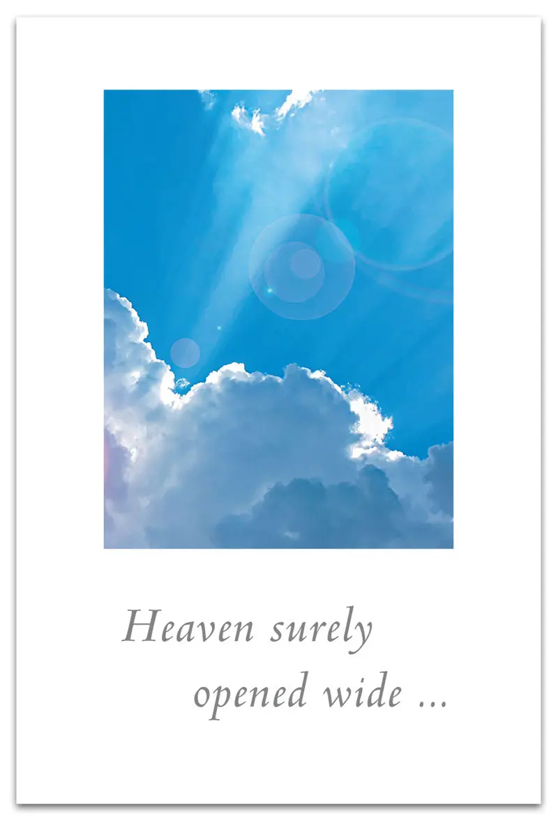 Opening Sky Sympathy Card – Serene Condolence Greeting 1