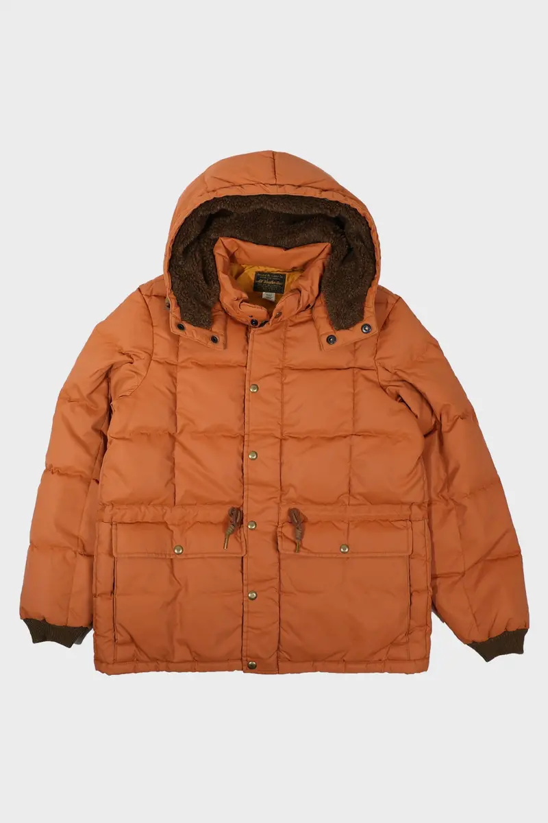 Orange Nylon Sherpa-Lined Parka 1