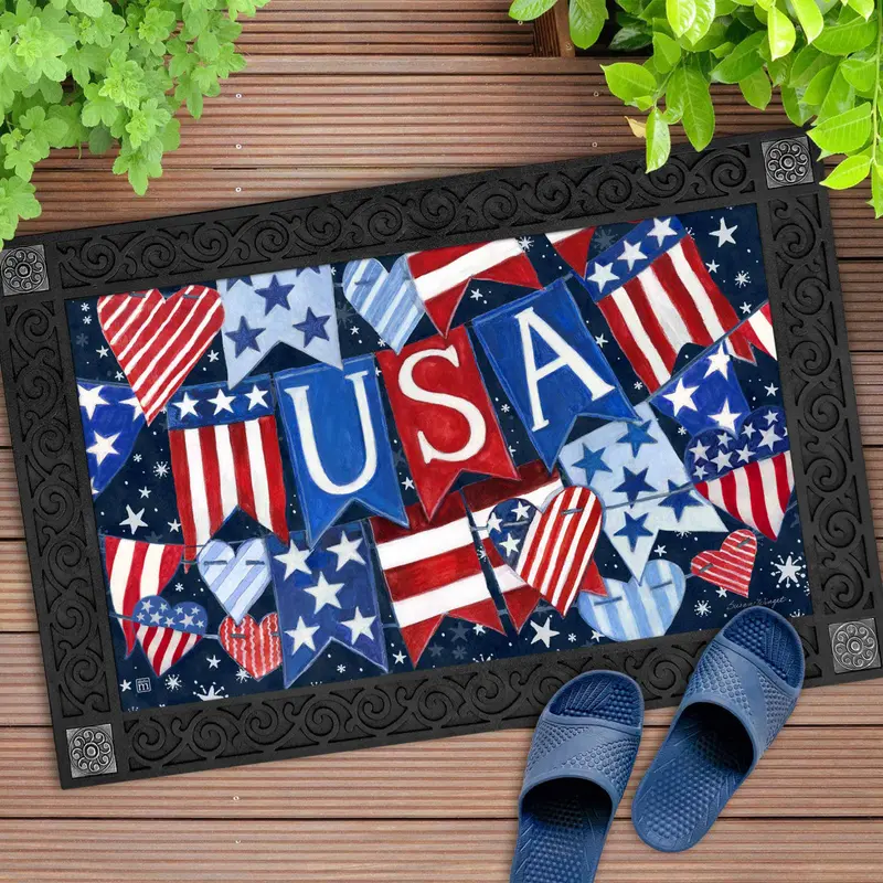 Patriotic Usa Banner Matmate Doormat Insert 1