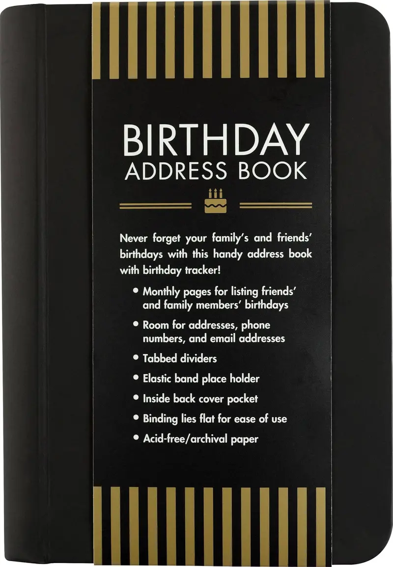 Personalized Birthday Address Book – Elegant Hardcover Organizer 1