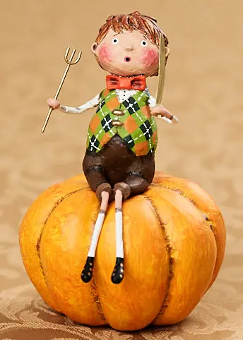 Peter Pumpkin Eater Folk Art Figure By Lori Mitchell 1