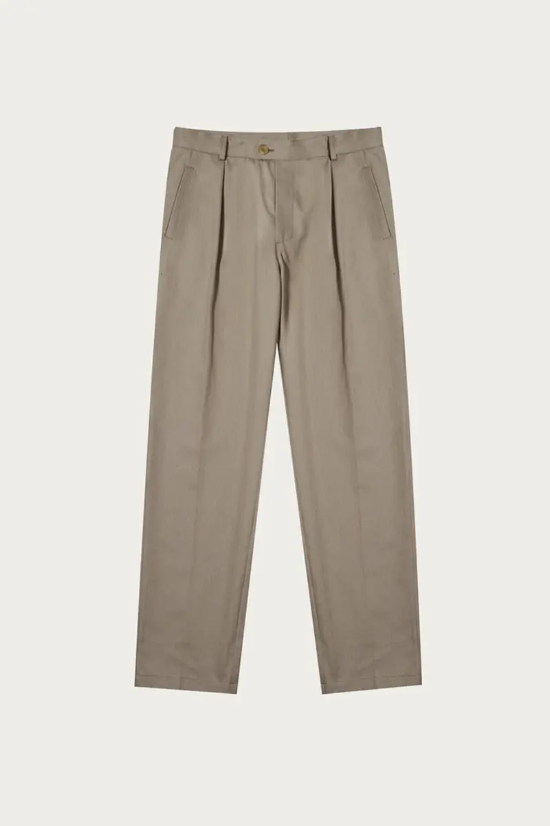 Piselli Slim-Fit Pant In Olive Twill 1