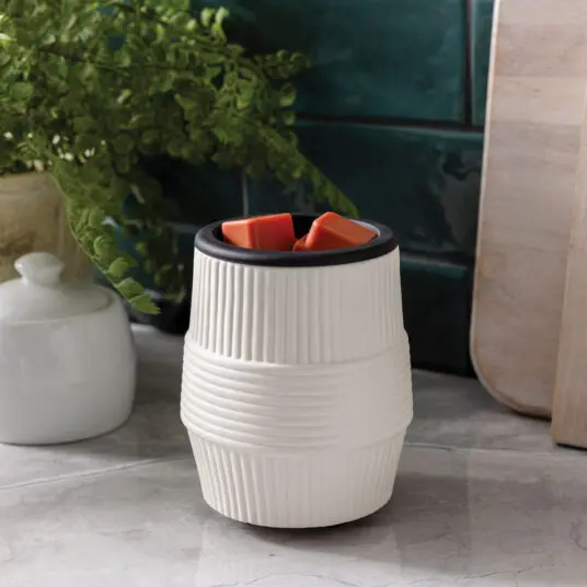 Porcelain Ridged Flip-Dish Tart Warmer 1