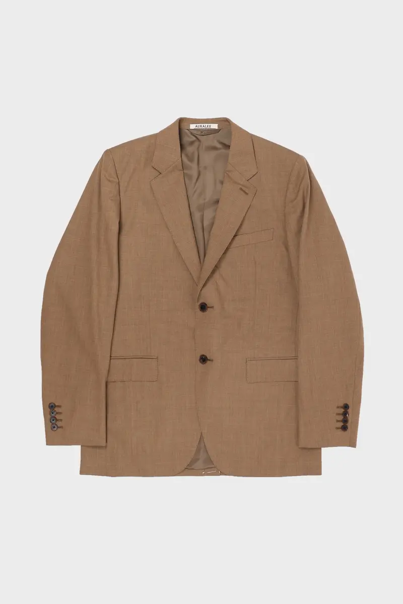 Premium Tropical Wool Jacket In Rich Brown 1