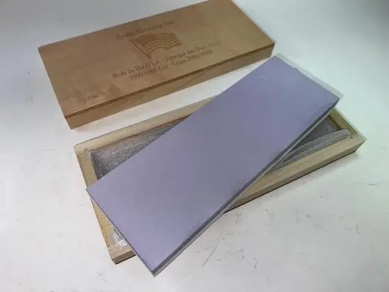 Pride Abrasives Usa Ceramic Water Stone – Dual Grit 3000/8000, Includes Wooden Storage Box 1