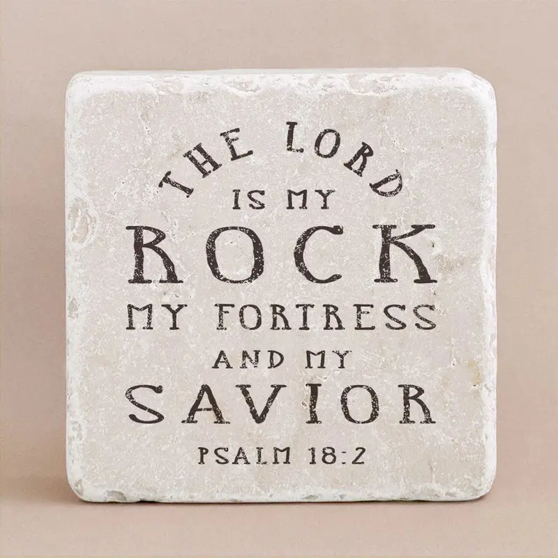 Psalm 18:2 Strength Stone – ‘My Rock And My Fortress’ Handcrafted Keepsake 1