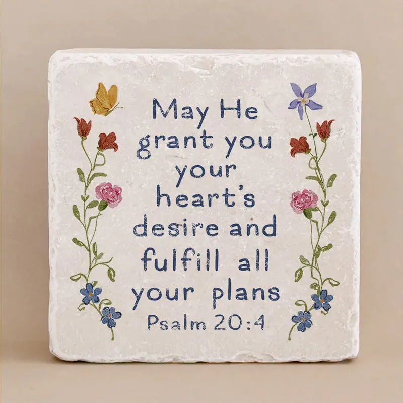 Psalm 20:4 Answered Prayer Scripture Stone 1