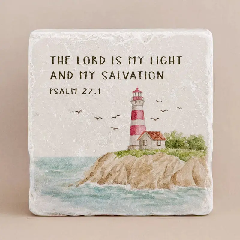 Psalm 27:1 Courage Stone – ‘The Lord Is My Light’ Affirming Home Decor 1