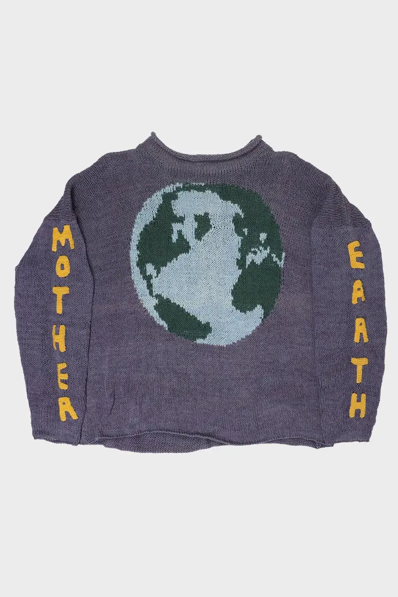 Purple Mother Earth Rollneck Sweater By Twinsun 1