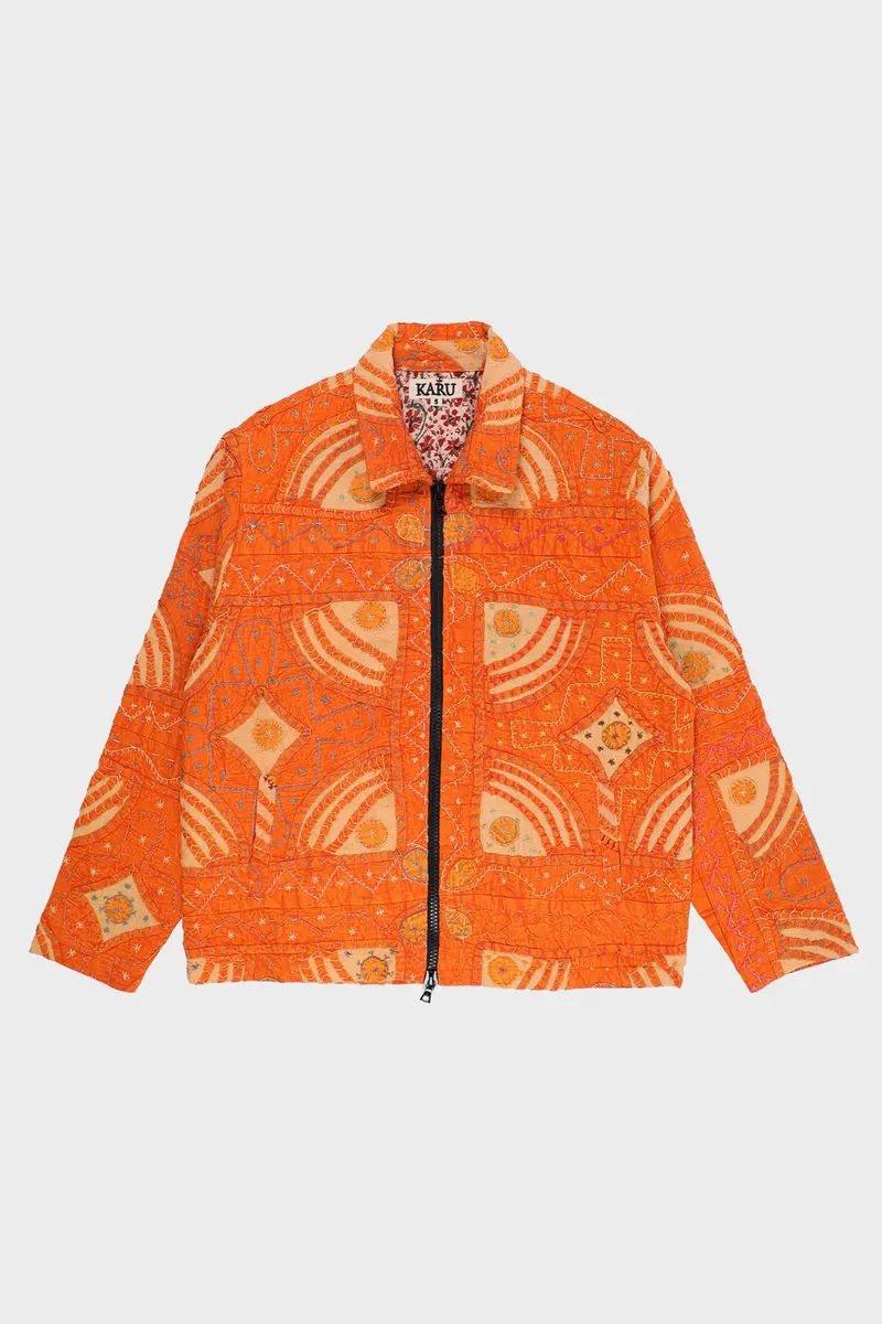 Rangoli Patchwork Quilted Zip-Up Work Jacket 1