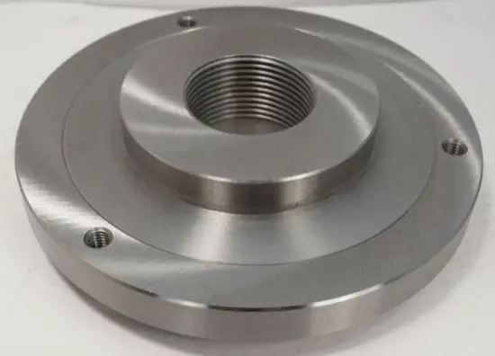 Rapidhold 8-Inch Steel Set-Tru Lathe Chuck Back Plate — 2.25" X 8 Tpi Thread 1