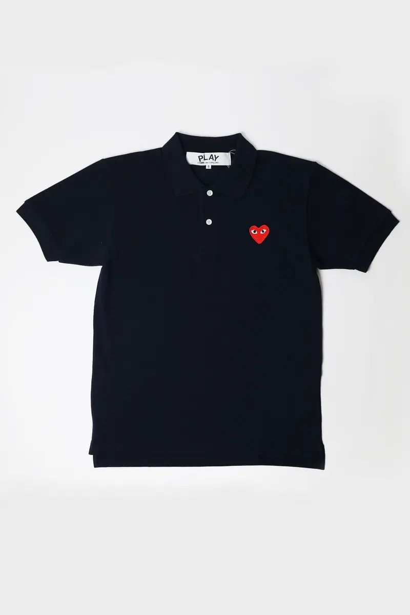 Red Heart Logo Polo Shirt – Classic Navy 1
