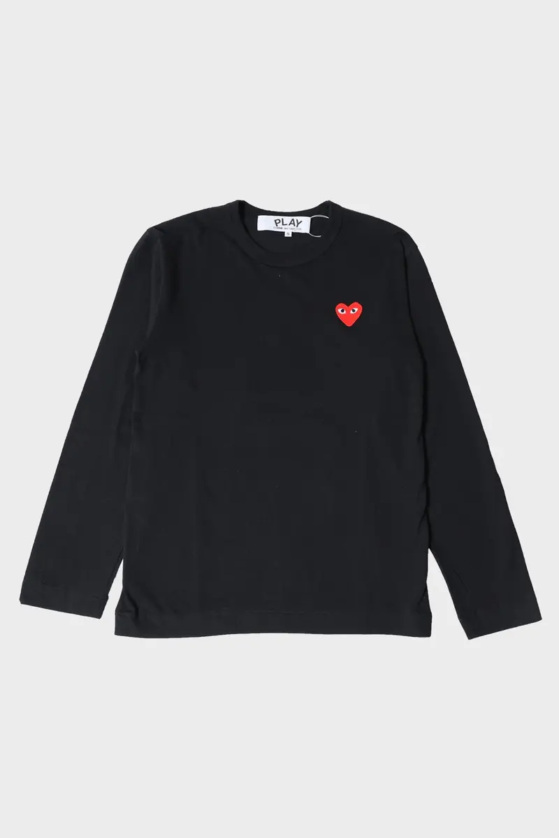 Red Heart Long Sleeve Tee – Black Conscious Cotton Top 1