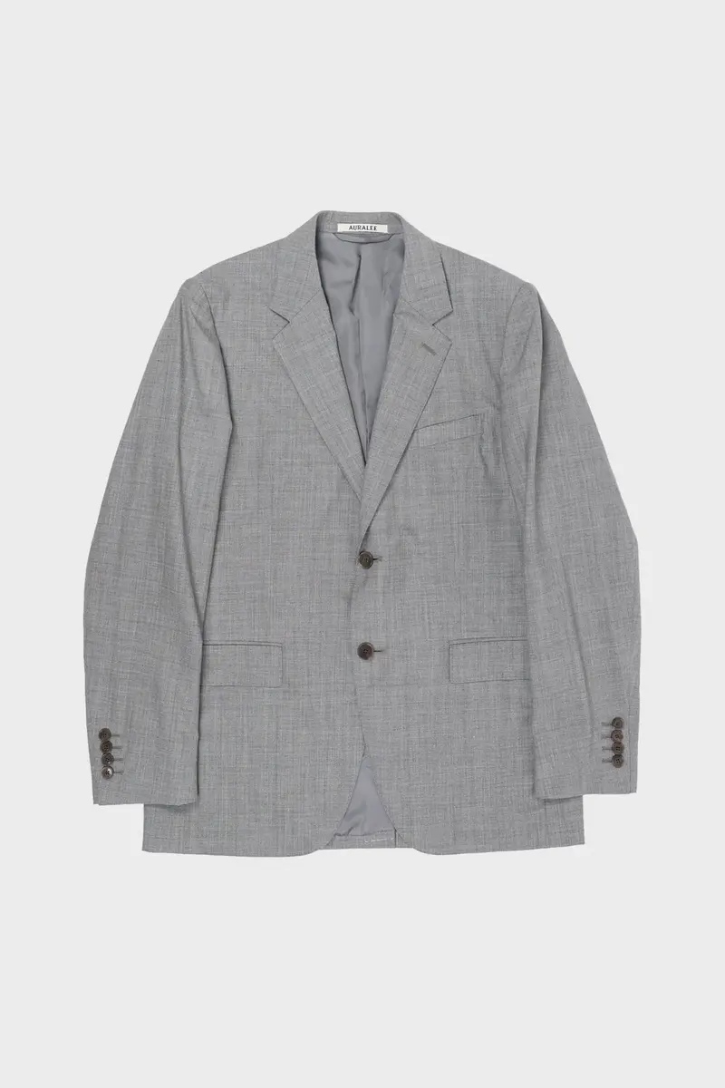 Refined Tropical Wool Jacket In Charcoal Gray 1