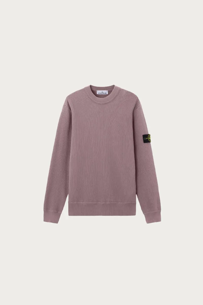 Regular-Fit Crewneck Jumper In Purple Grey 1