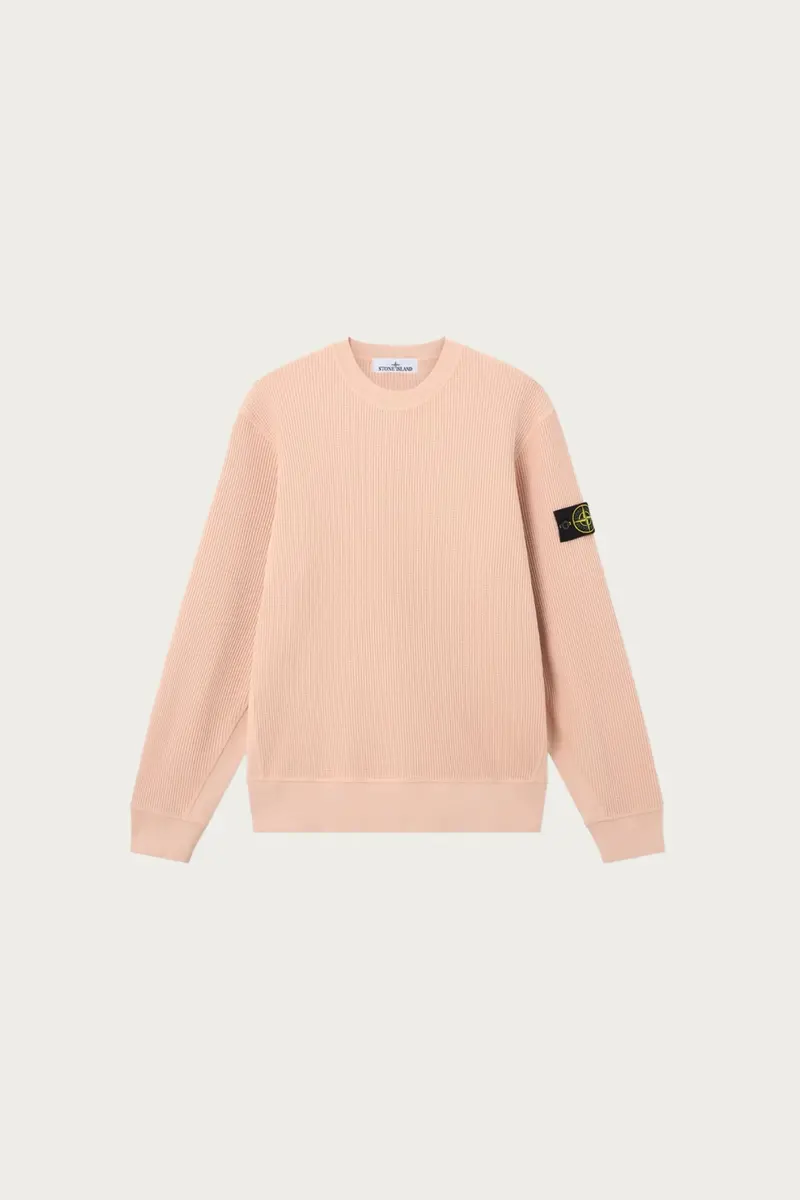 Regular-Fit Crewneck Sweatshirt In Plaster Pink 1