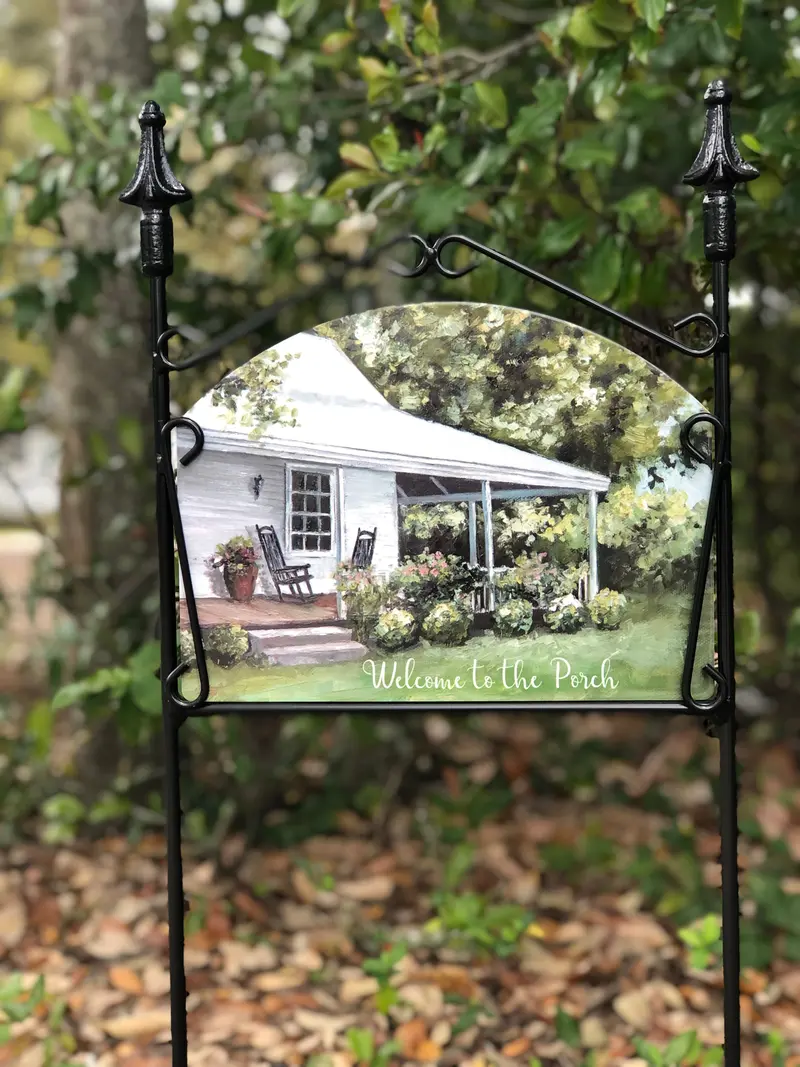 'Relax, Welcome To The Porch' Garden Sign – Cozy Outdoor Invitation 1