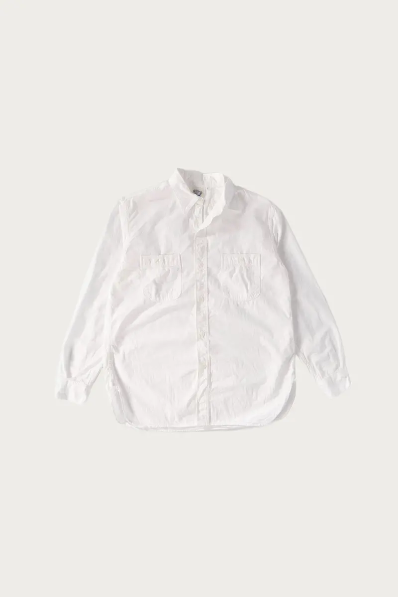 Relaxed-Fit White Chambray Work Shirt 1