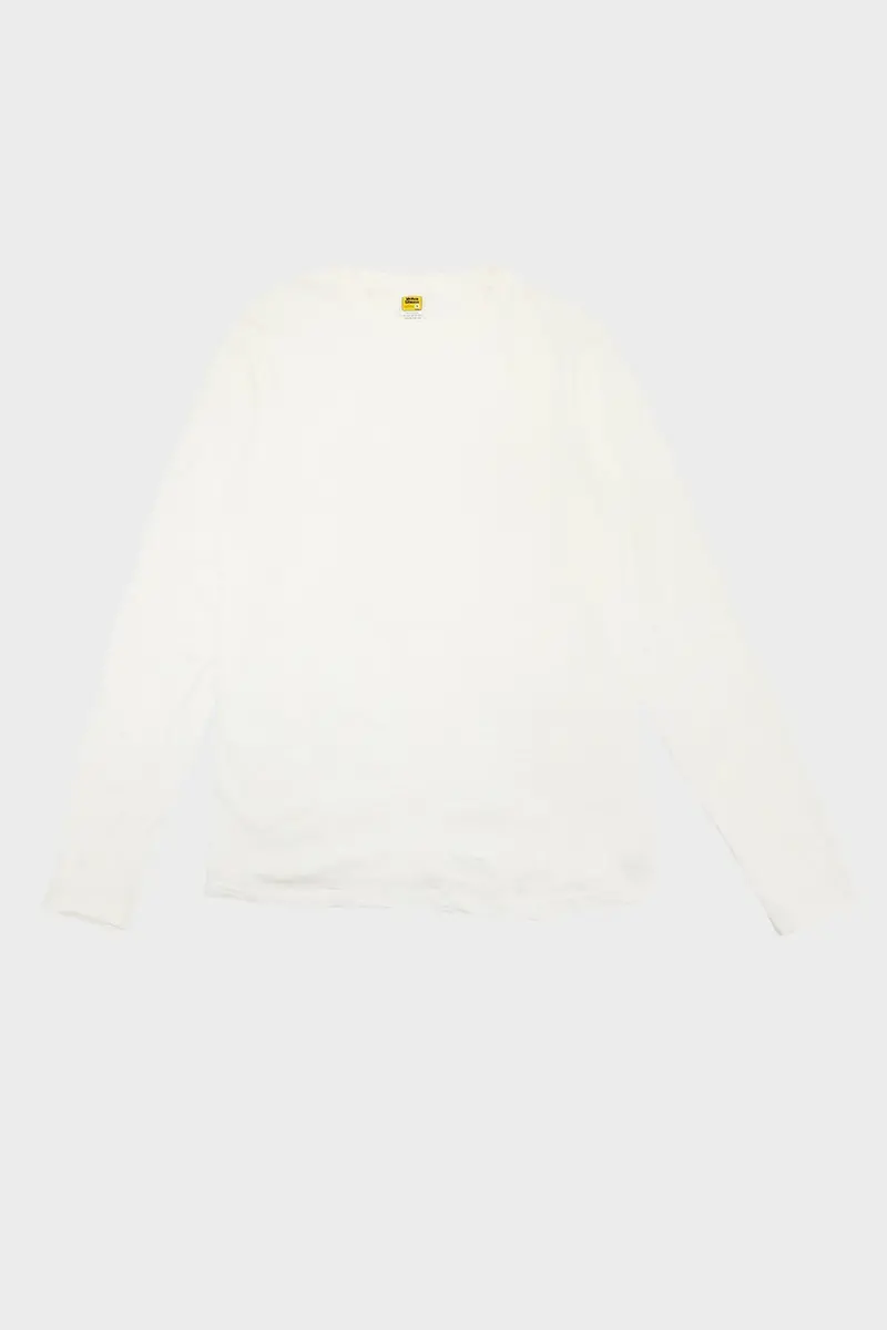 Rolled Long-Sleeve Tee – Crisp White Cotton 1