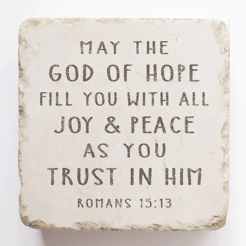 Romans 15:13 Hope-Filled Scripture Stone 1