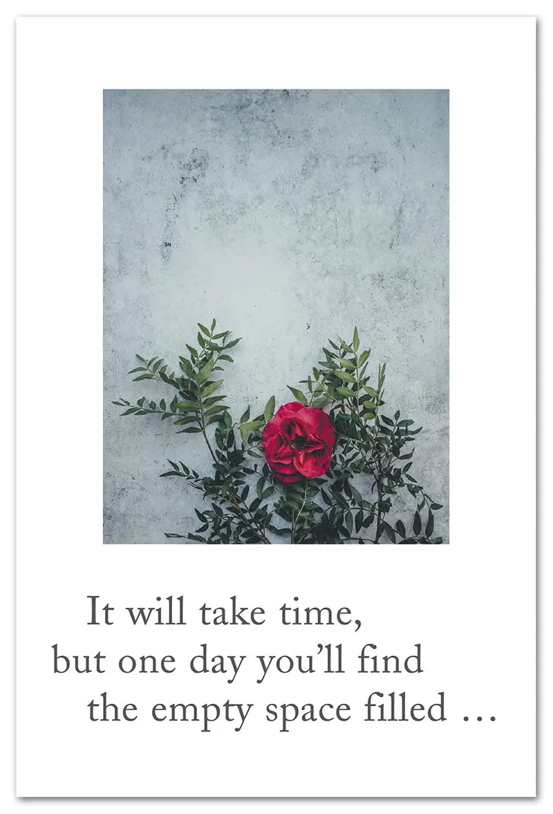 Rose Wall Design Condolence Card – Thoughtful Sympathy Stationery 1