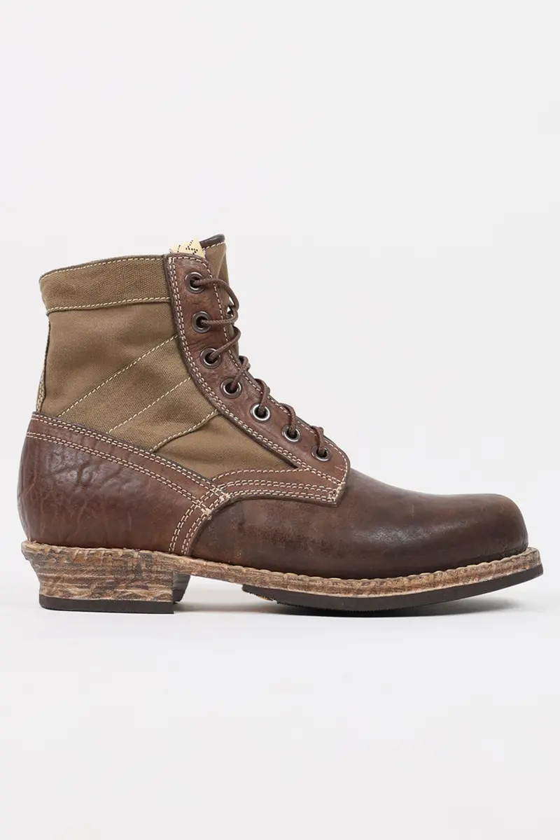 Rugged 7-Hole '73 Boot – Folk Version In Khaki Suede 1